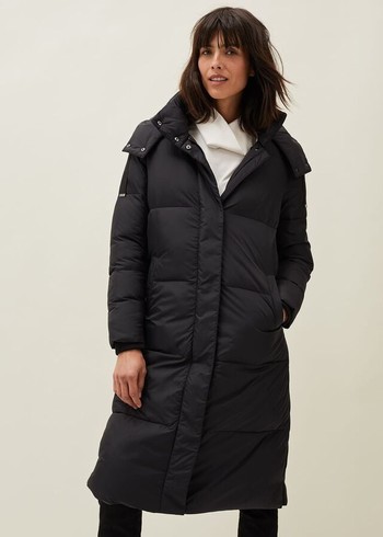 Phase Eight Shona Quilted Puffer Coats Black USA | 7263019-KG